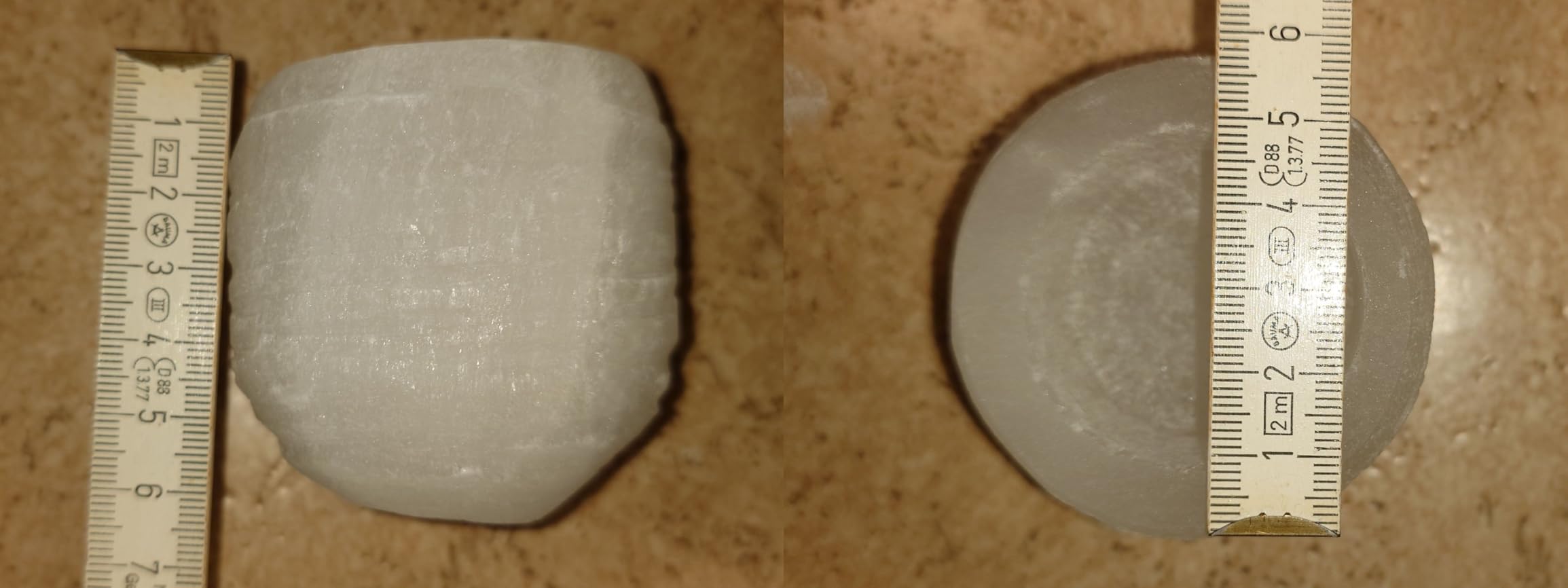 NKlaus Healing Crystals Selenit Teelichthalter rund 6cm 1 Stück