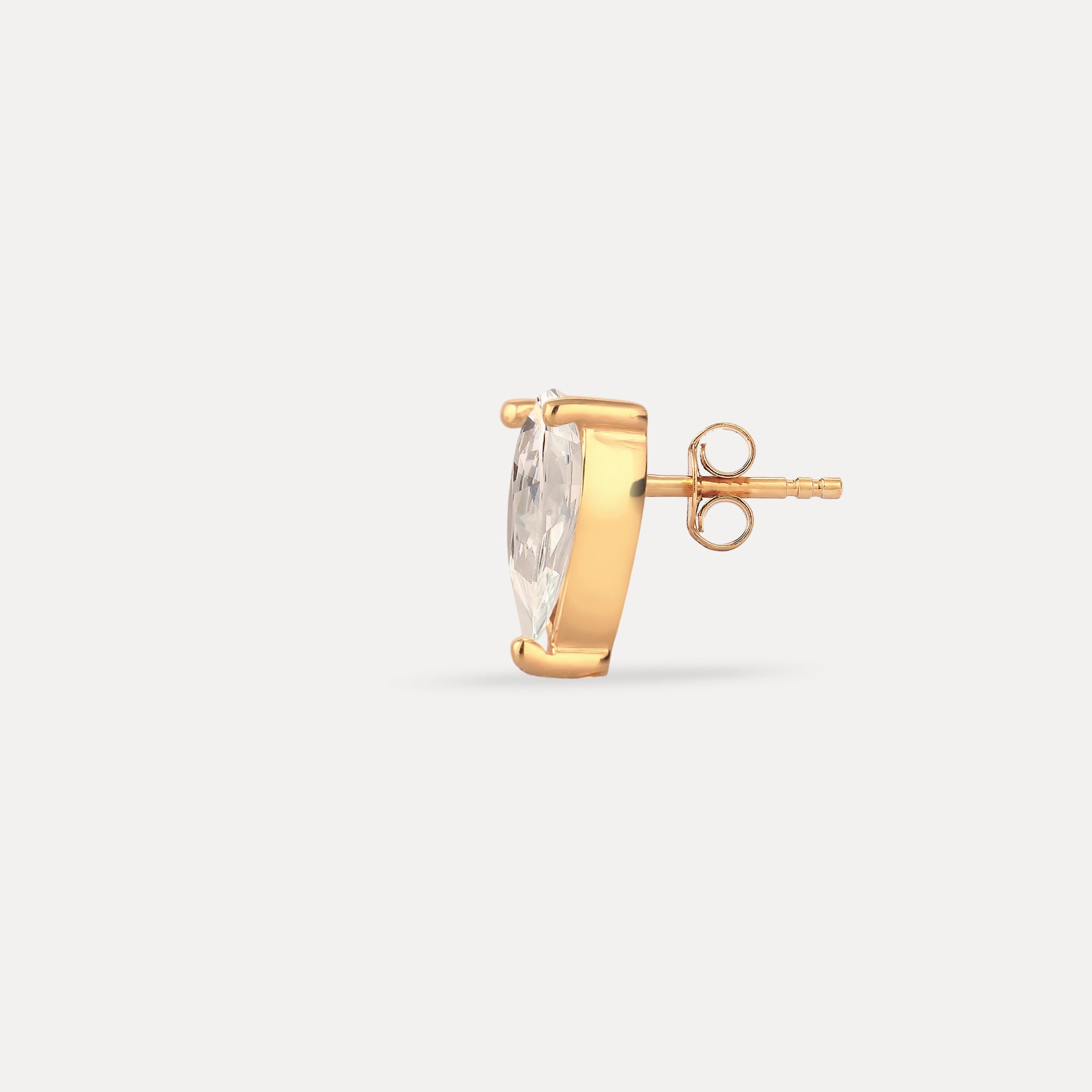 Stilnest Beryll Balance Drop Ohrstecker 585 Gold Single