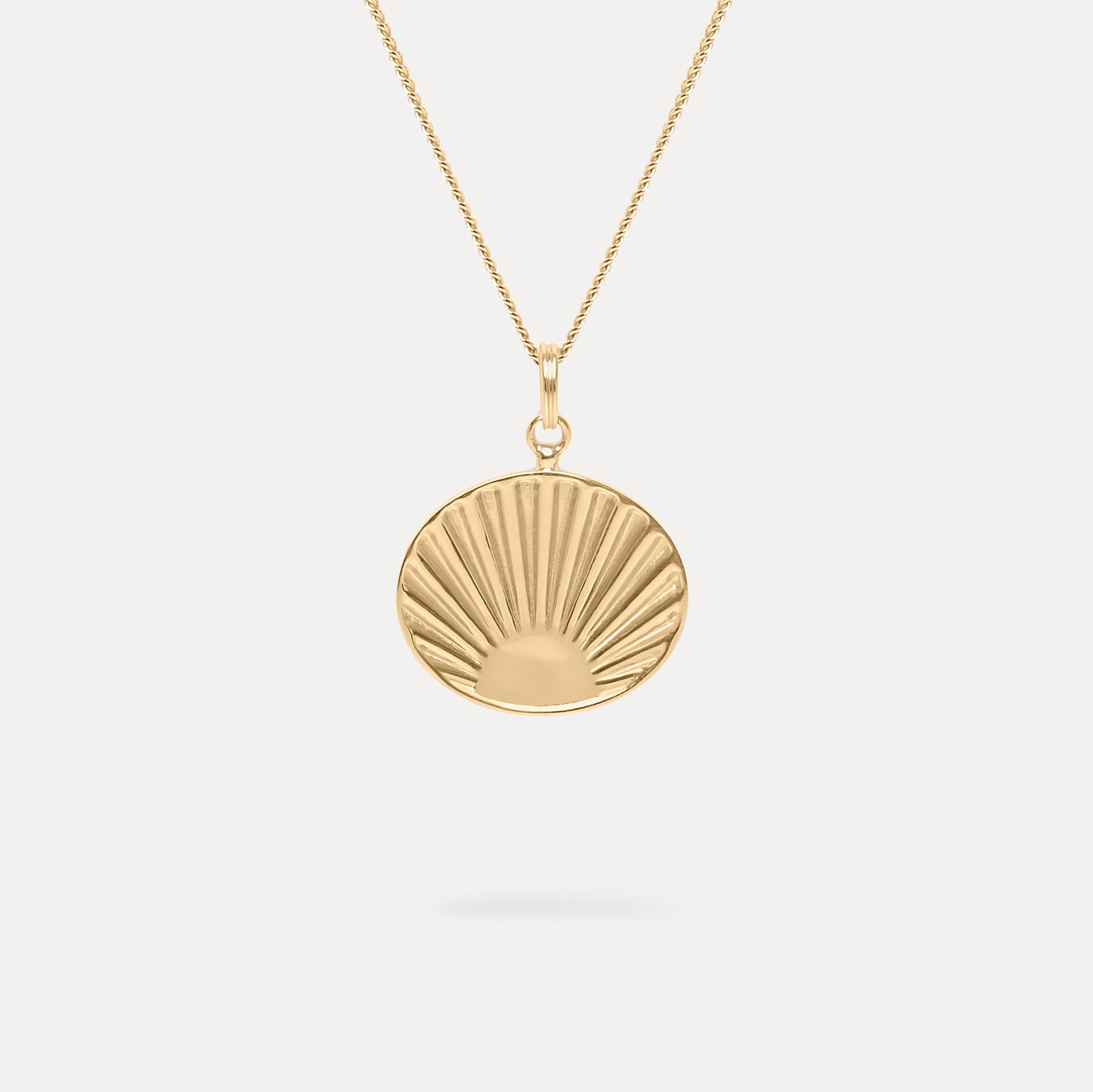 Stilnest Solar Halskette 585 Gold 45 cm 14k Massivgold