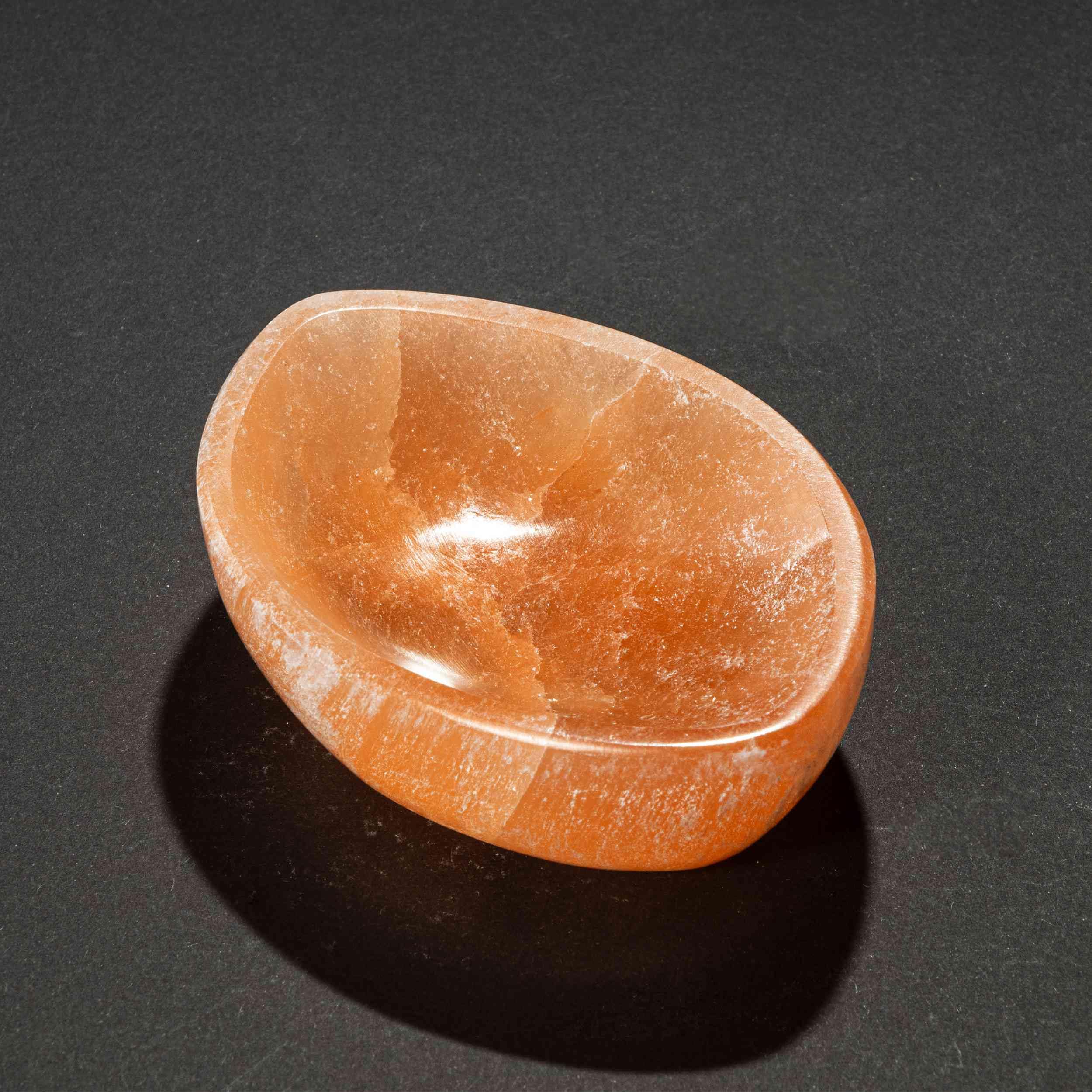 NKlaus Healing Crystals Selenit Schale Orange 10,5cm