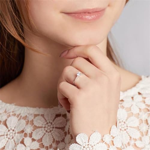 JEWLIX VR0011 Verlobungsring 925 Silber Zirkonia 4 mm
