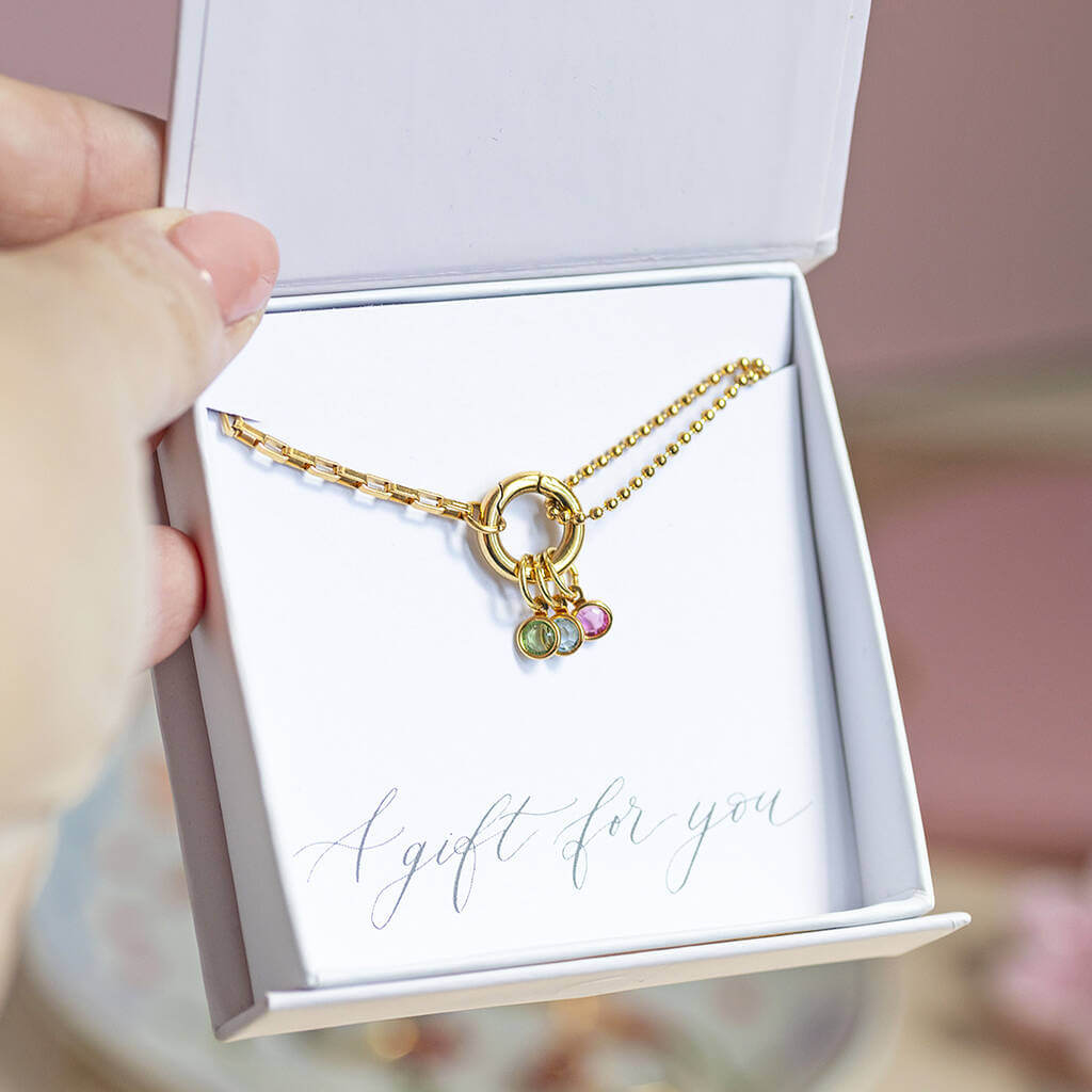 Joy by Corrine Smith Birthstone Armband Charms Gold