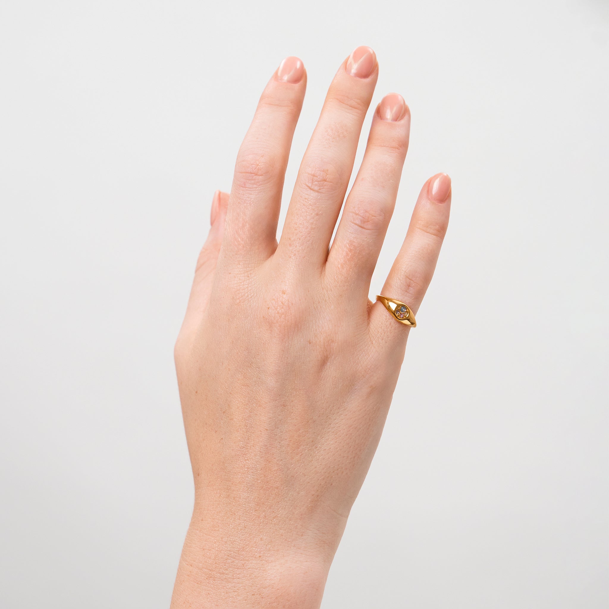 Stilnest Belong Pavé Ring 24k Gold Vermeil Gr 52 Kristall