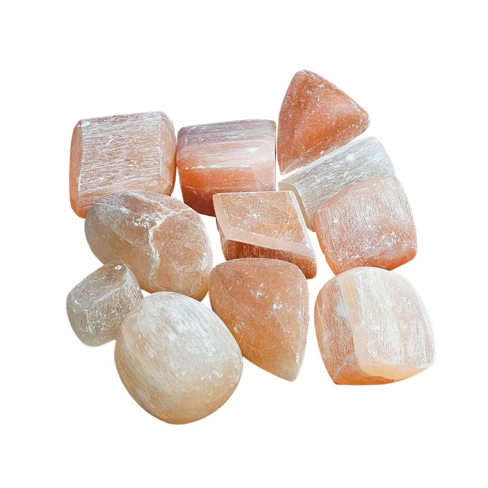 NKlaus HEALING CRYSTALS Selenit Rohsteine orange 1000 g