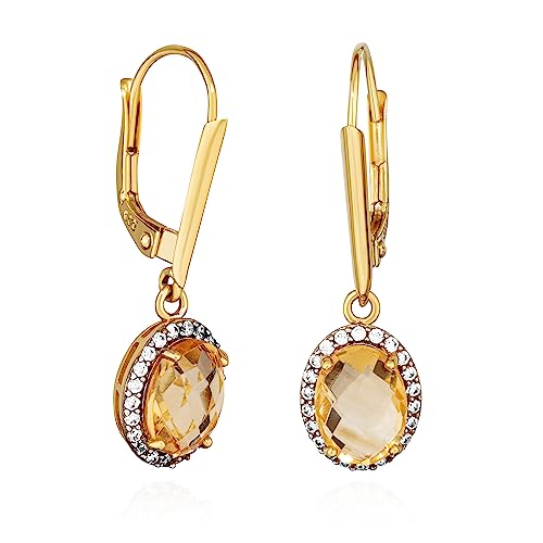 NKlaus Jewellery Ohrhänger Citrin 333 Gelbgold Edelstein