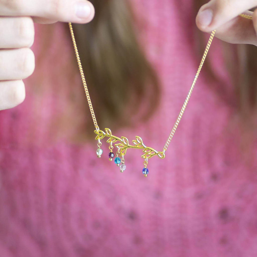 Joy by Corrine Smith Family Tree Halskette Gold Geburtsstein