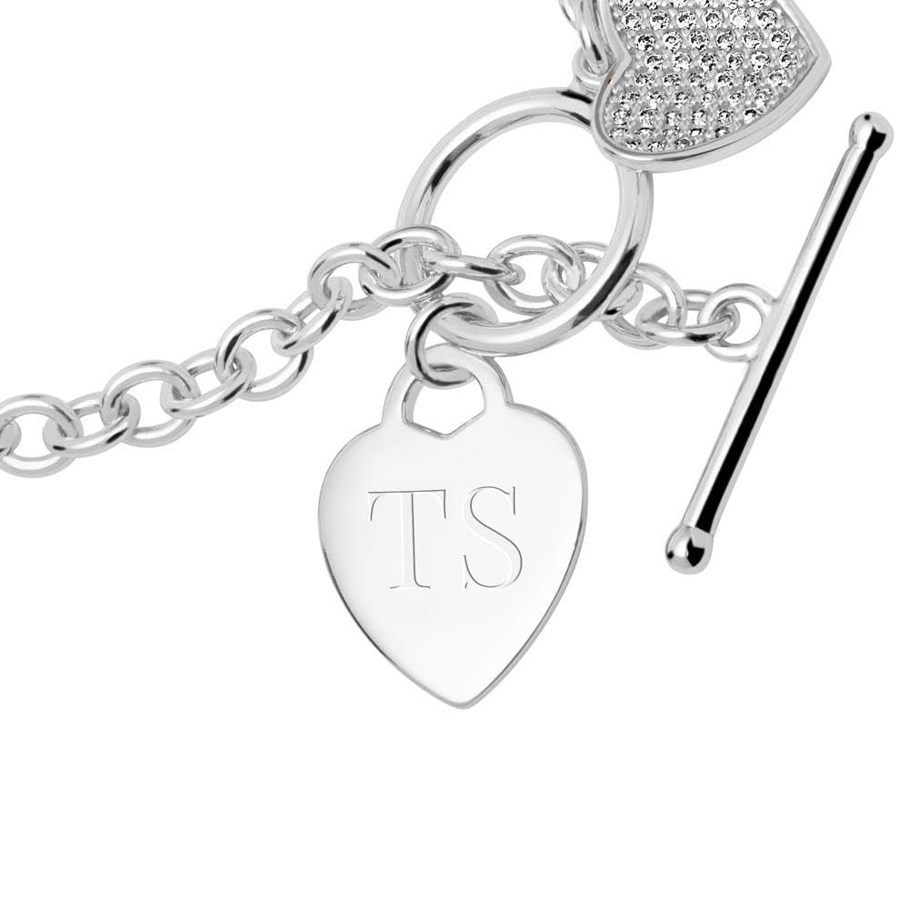 JEWLIX ID-Armbänder Herzarmband Sterlingsilber Zirkonia
