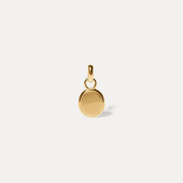 Stilnest Emblem Anhänger Gold Vermeil personalisierbar
