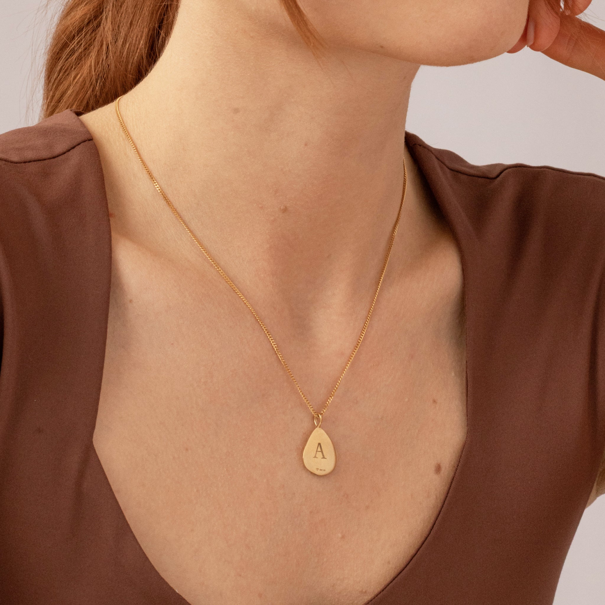 Stilnest Canyon Anhänger Gold Vermeil gravierbar personalisiert