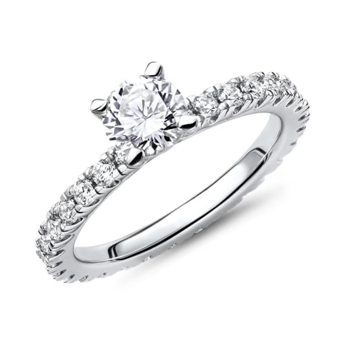 JEWLIX VR0053 Verlobungsring Silber Steinbesatz 50mm