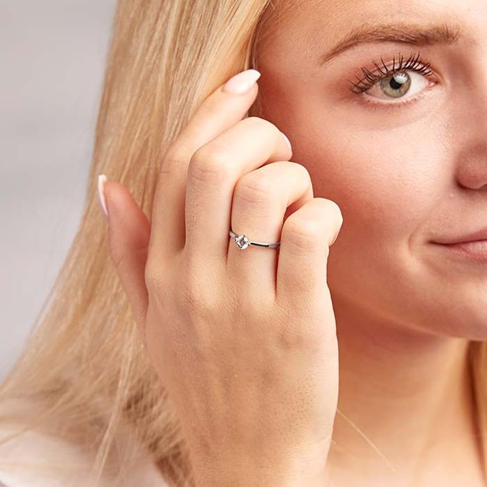 JEWLIX VR0008 Verlobungsring 925 Silber Zirkonia 4 mm