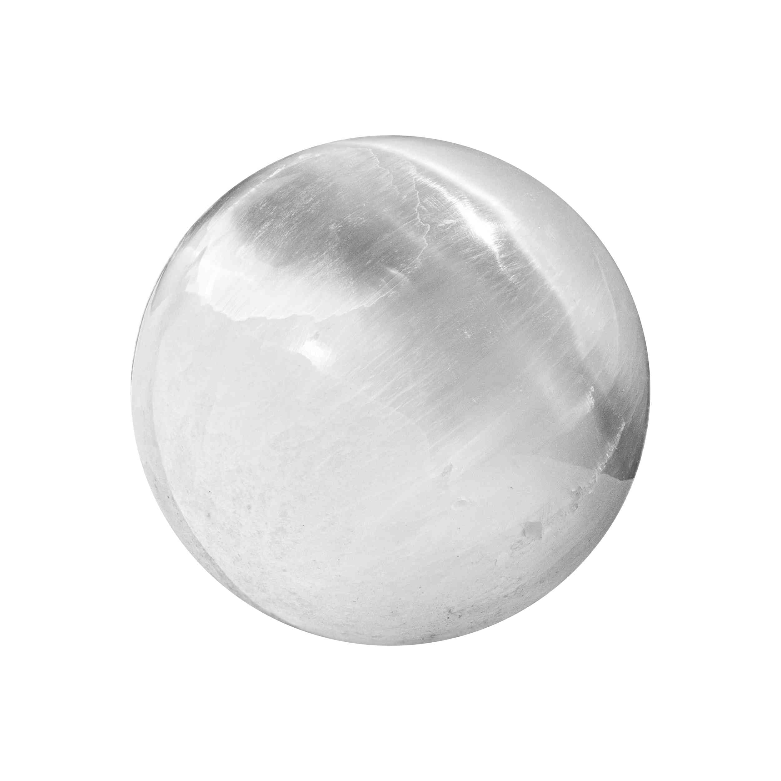 NKlaus Healing Crystals Selenit Kugel 5-6 cm Heilstein 1 Stück