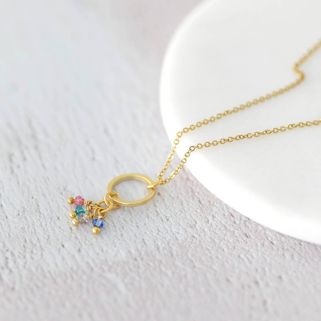 Joy Necklaces Circle of Life Halskette Gold Geburtsstein