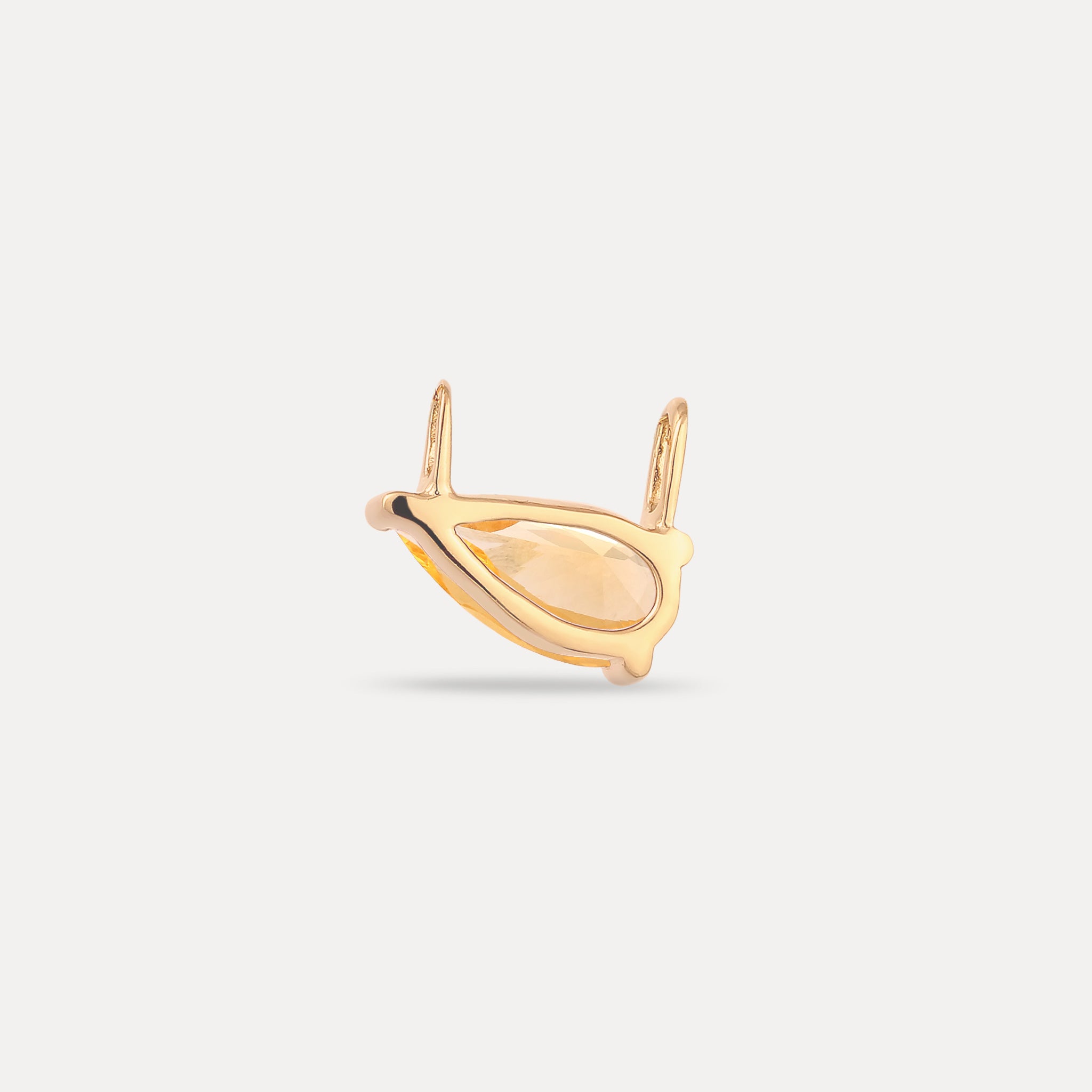 Stilnest Balance Drop Anhänger 585 Gold Citrin Tropfen Gelb