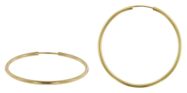 trendor 51171 Creolen Gold 333 40 mm Ohrringe 2 mm
