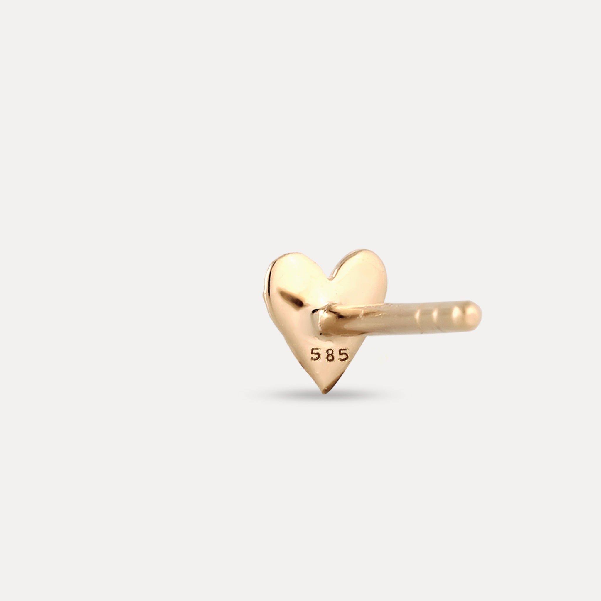 Stilnest Tiny Heart Ohrstecker 585 Gold Single Herz