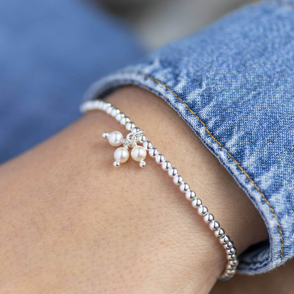 Joy by Corrine Smith 30th Birthday Perlenarmband Gold dehnbar