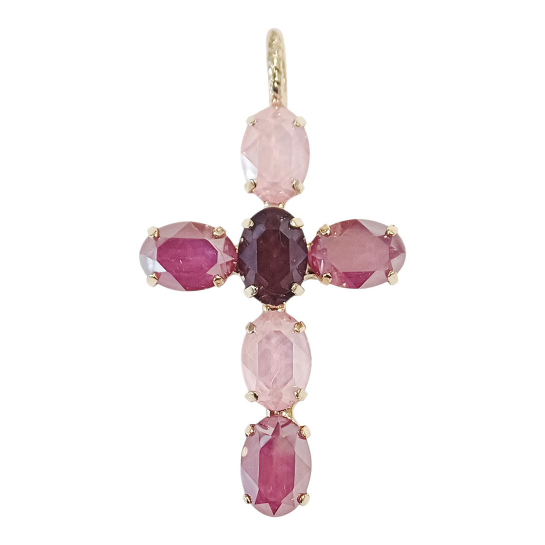 Alevá Bijoux Croci Iris Melange Kreuz Anhänger Gold