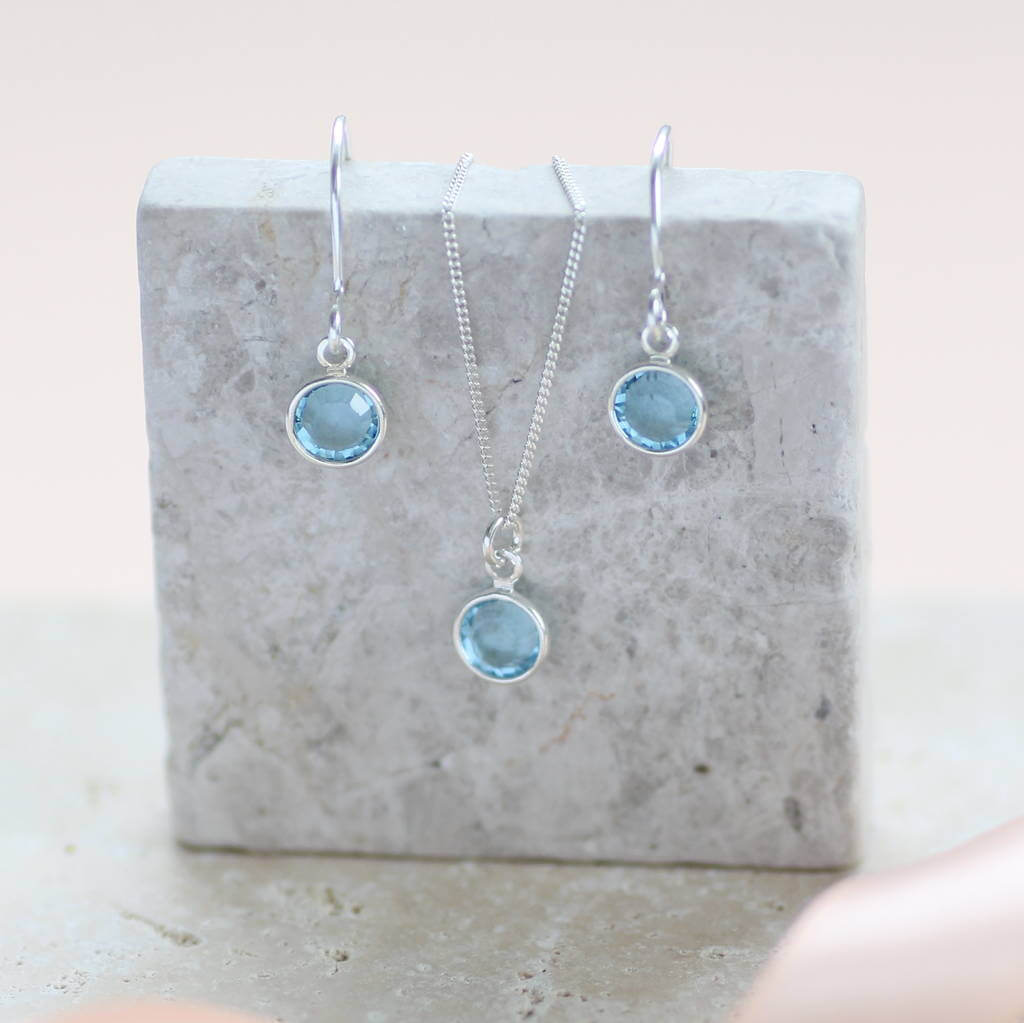 Joy by Corrine Smith Jewellery Sets Swarovski Birthstone Schmuckset Silber