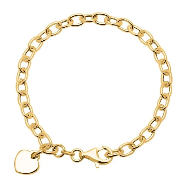 JEWLIX ID-Armbänder Herzarmband vergoldet 925er Silber