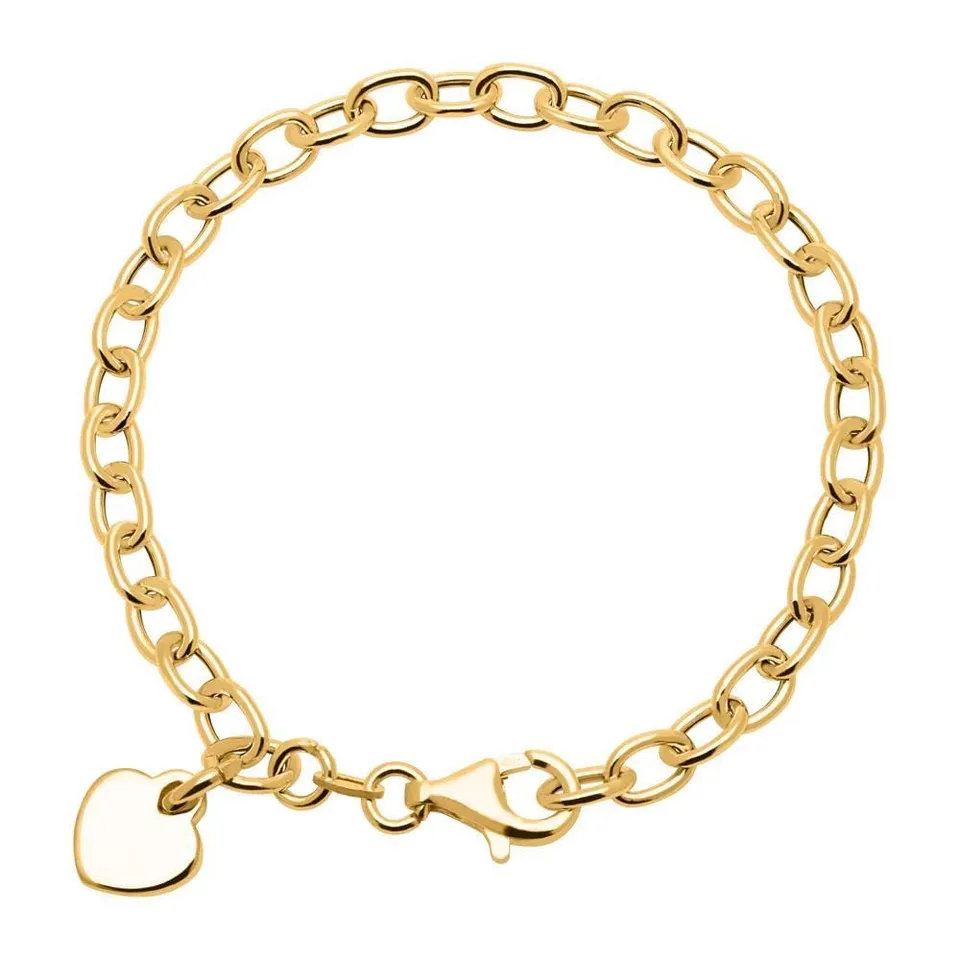JEWLIX ID-Armbänder Herzarmband vergoldet 925er Silber