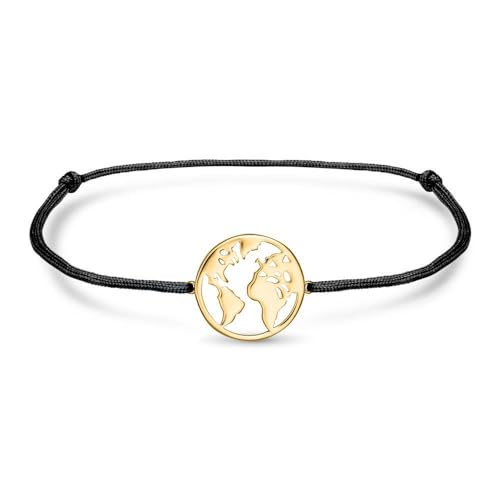 JEWLIX ID-Armband Welt Textil grau Silber Gold