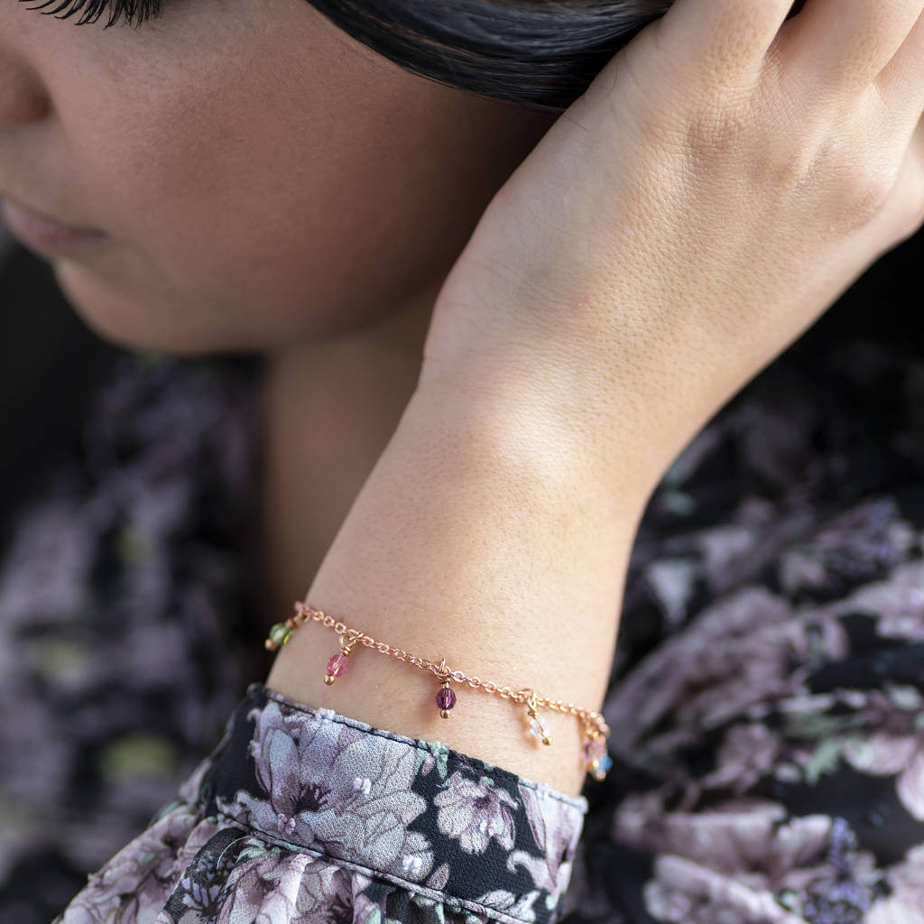 Joy by Corrine Smith Rose Gold Family Birthstone Armband