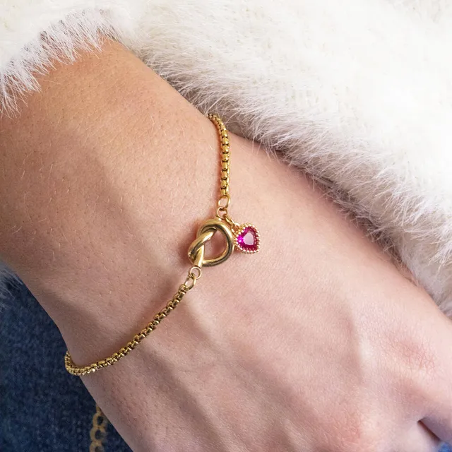 Joy by Corrine Smith Friendship Armband Knoten Herz Stein