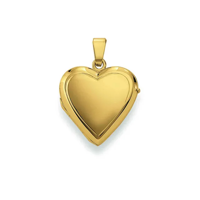 Eugen Rühle Anhänger Medaillon Herz 20x20mm 333 Gelbgold Anhänger