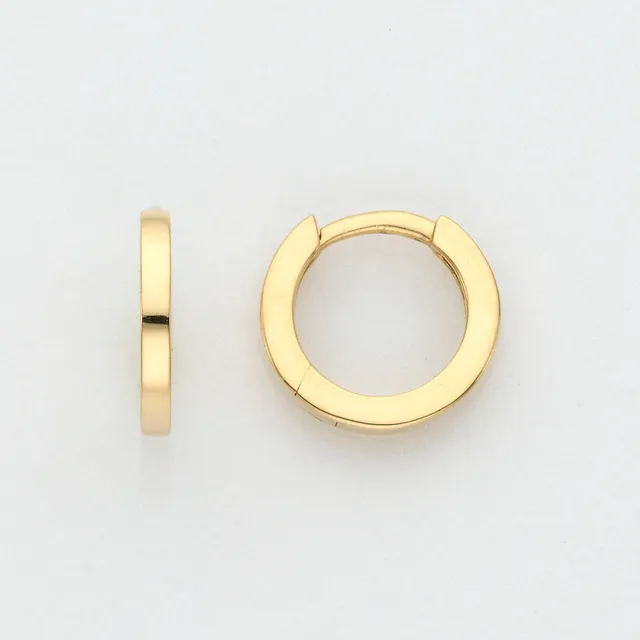 Eugen Rühle Ohrschmuck Scharnier-Creolen 1,5x12mm Huggies Weißgold 585