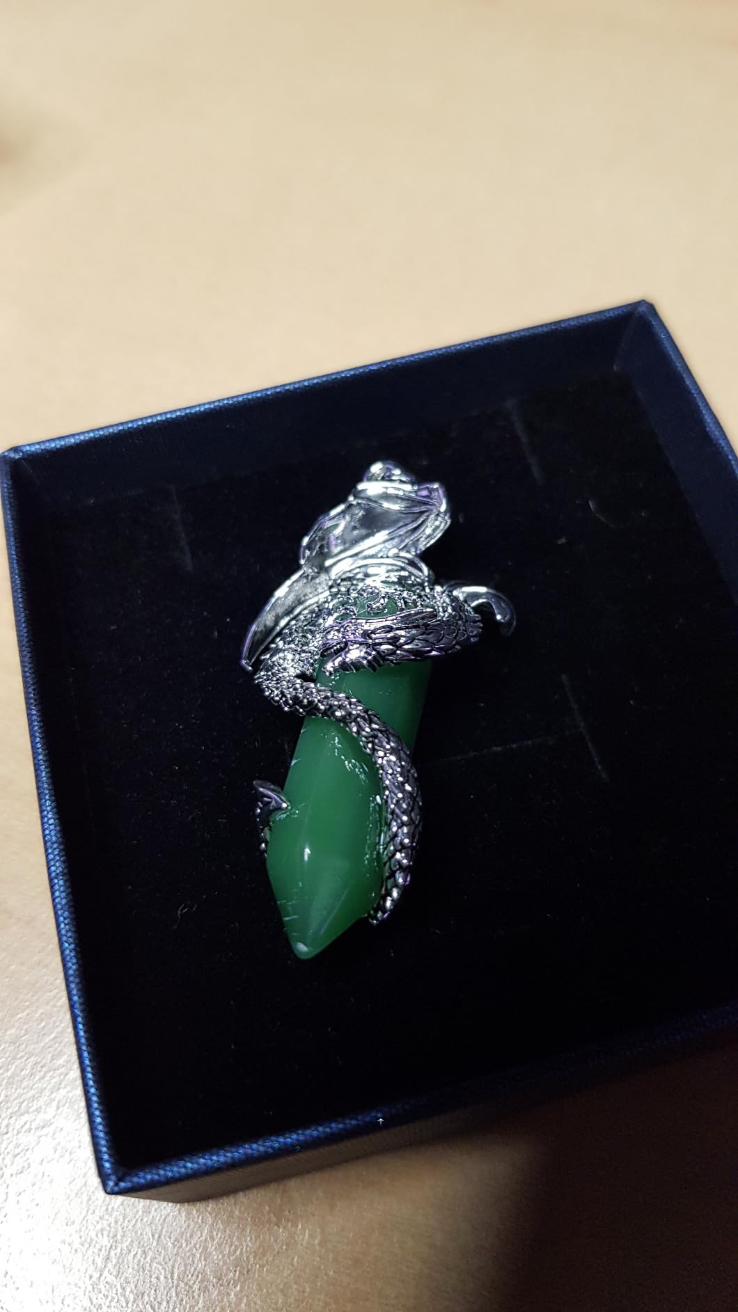 Eudora Harmony Bola Drachen Halskette Amulett blau 20+24 Zoll