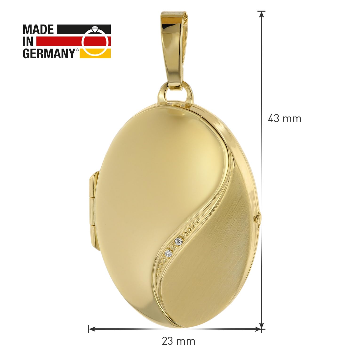 trendor Medaillon Anhänger 39660 Halskette Gold 50cm