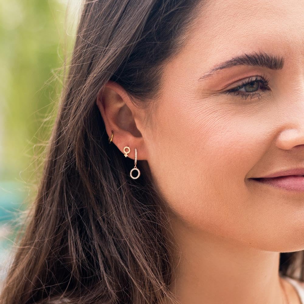 JEWLIX Venusspiegel Ohrstecker Rosé Ohrringe Damen
