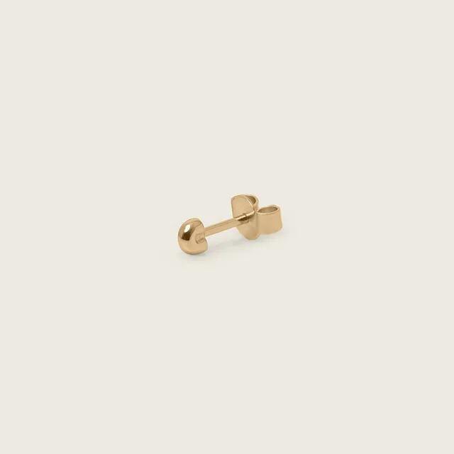 Stilnest Tube Ohrstecker 585 Gold Ohrringe Single 14k