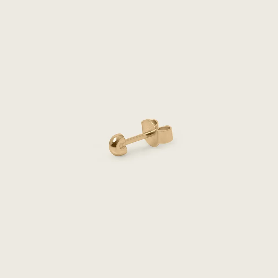 Stilnest Tube Ohrstecker 585 Gold Ohrringe Single 14k