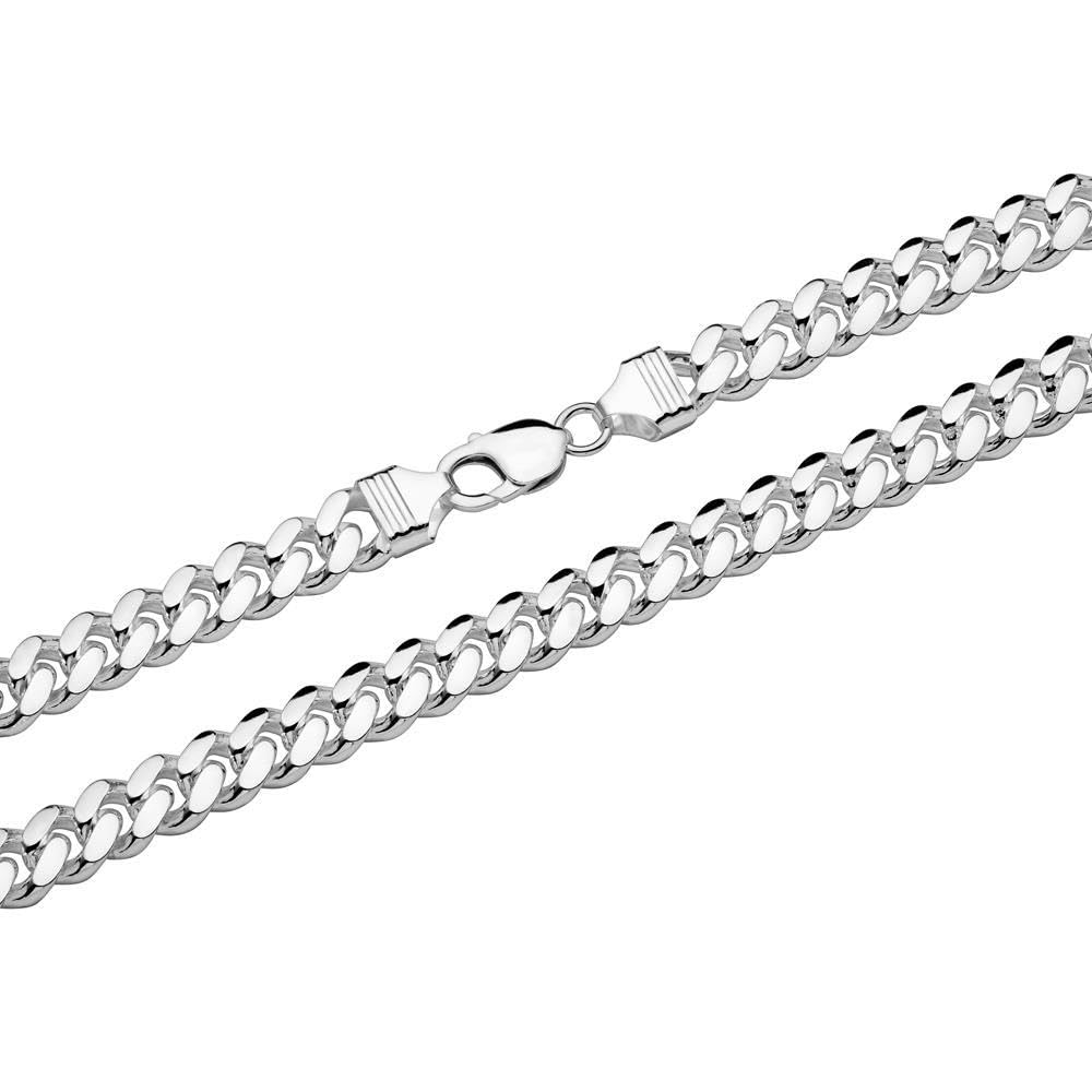 JEWLIX Panzerkette Herren 925er Silber Cuban 10 mm OVA