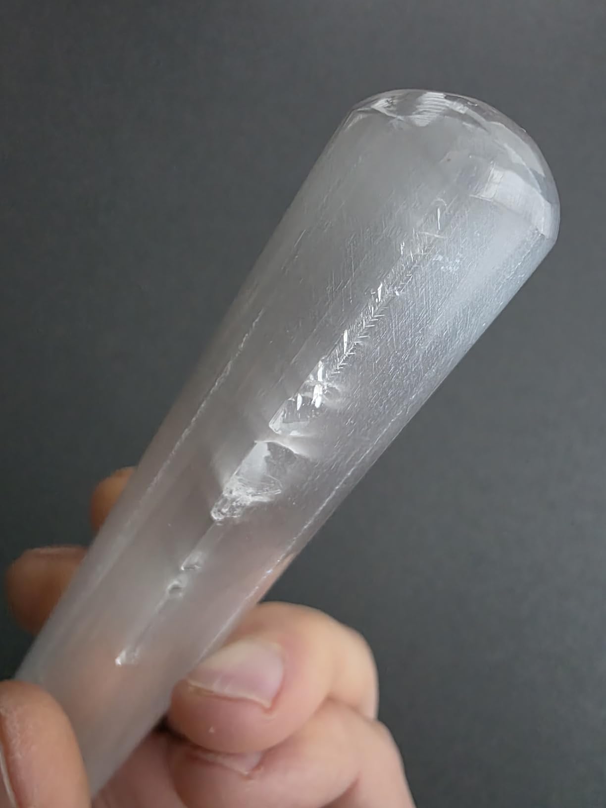 NKlaus Healing Crystals Selenit Massagestab 15 cm Reiki Stab 1 Stück