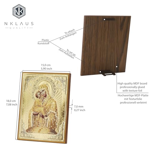 NKlaus GM von Pochaev Ikone Holz 15x18cm orthodox
