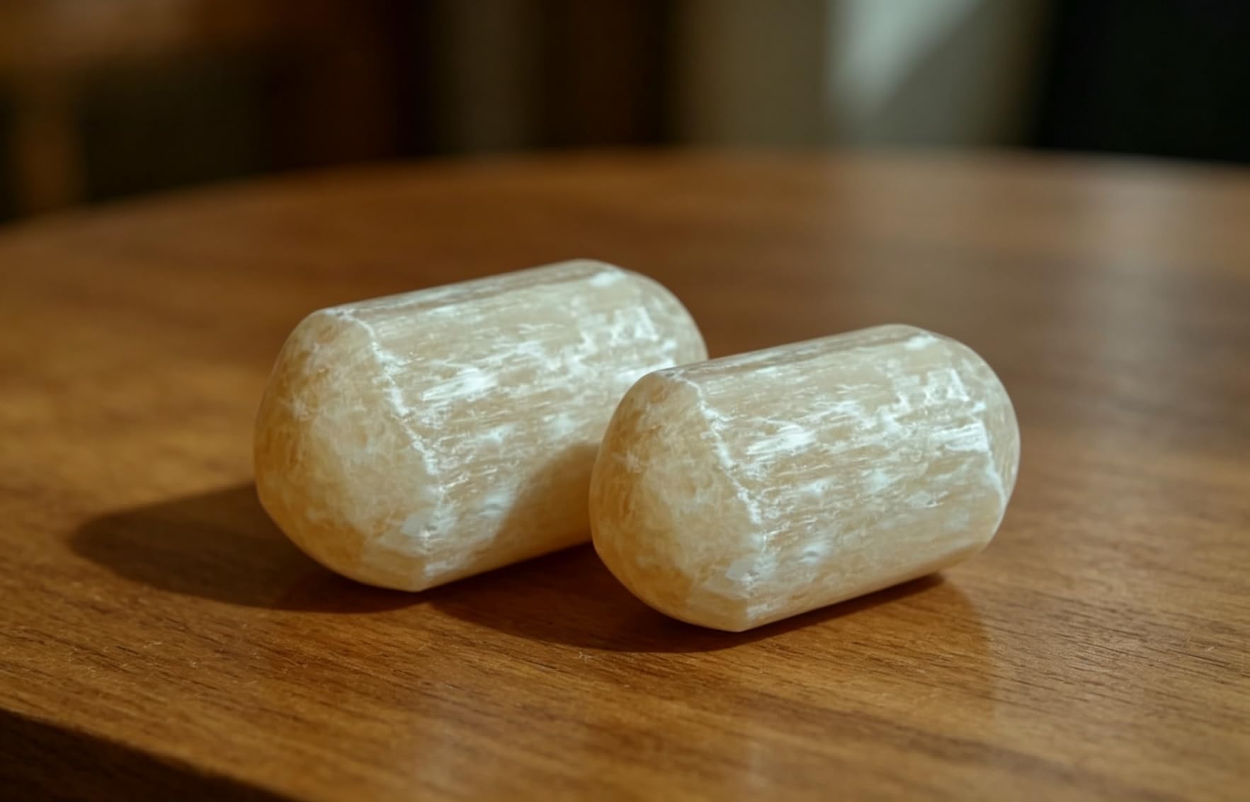 NKlaus Healing Crystals Oranger Selenit Trommelsteine 900g Edelstein