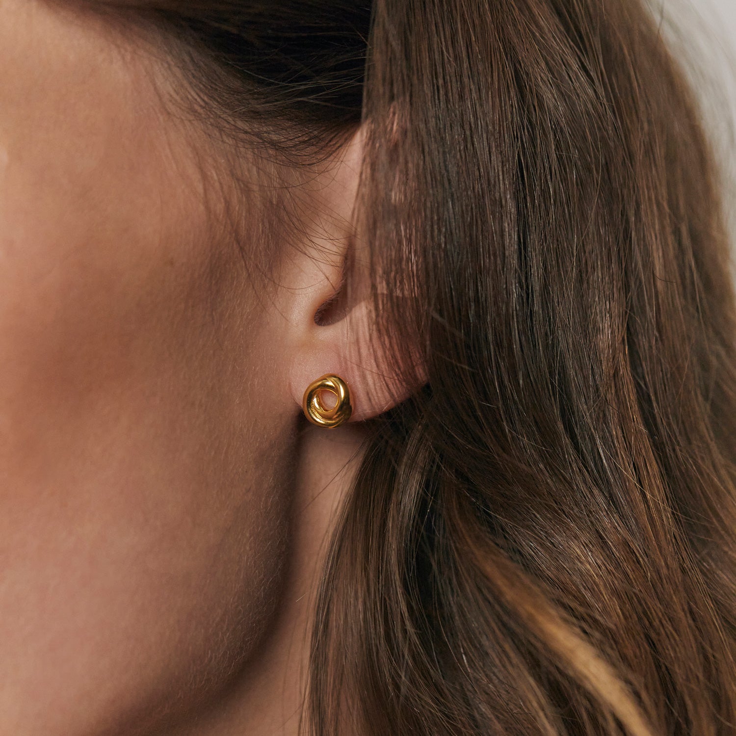 Stilnest Duo Small Ohrstecker 24k Gold Vermeil