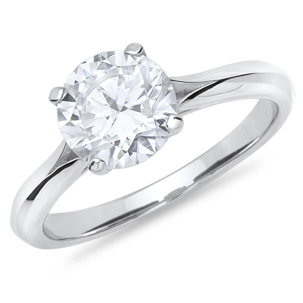 JEWLIX VR0047 Verlobungsring Silber Zirkonia 2,3mm 52mm
