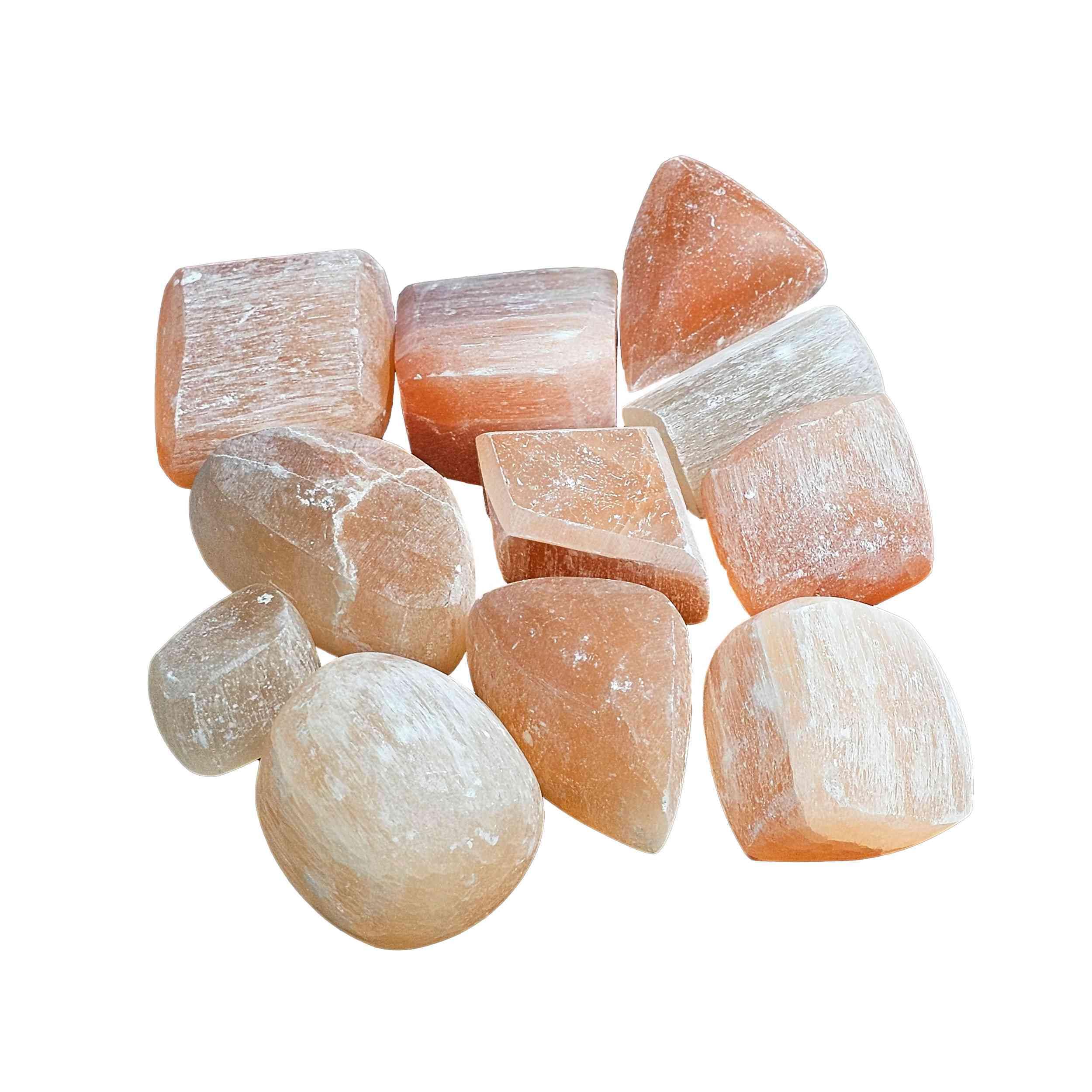 NKlaus HEALING CRYSTALS Selenit Rohsteine orange 1000 g