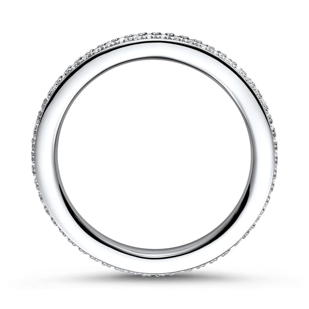 JEWLIX VR0039 Verlobungsring Silberring 925 Vollbesatz