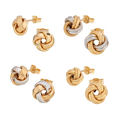 NKlaus Jewellery Ohrstecker 3D-Knoten 585 Gelbgold 10mm