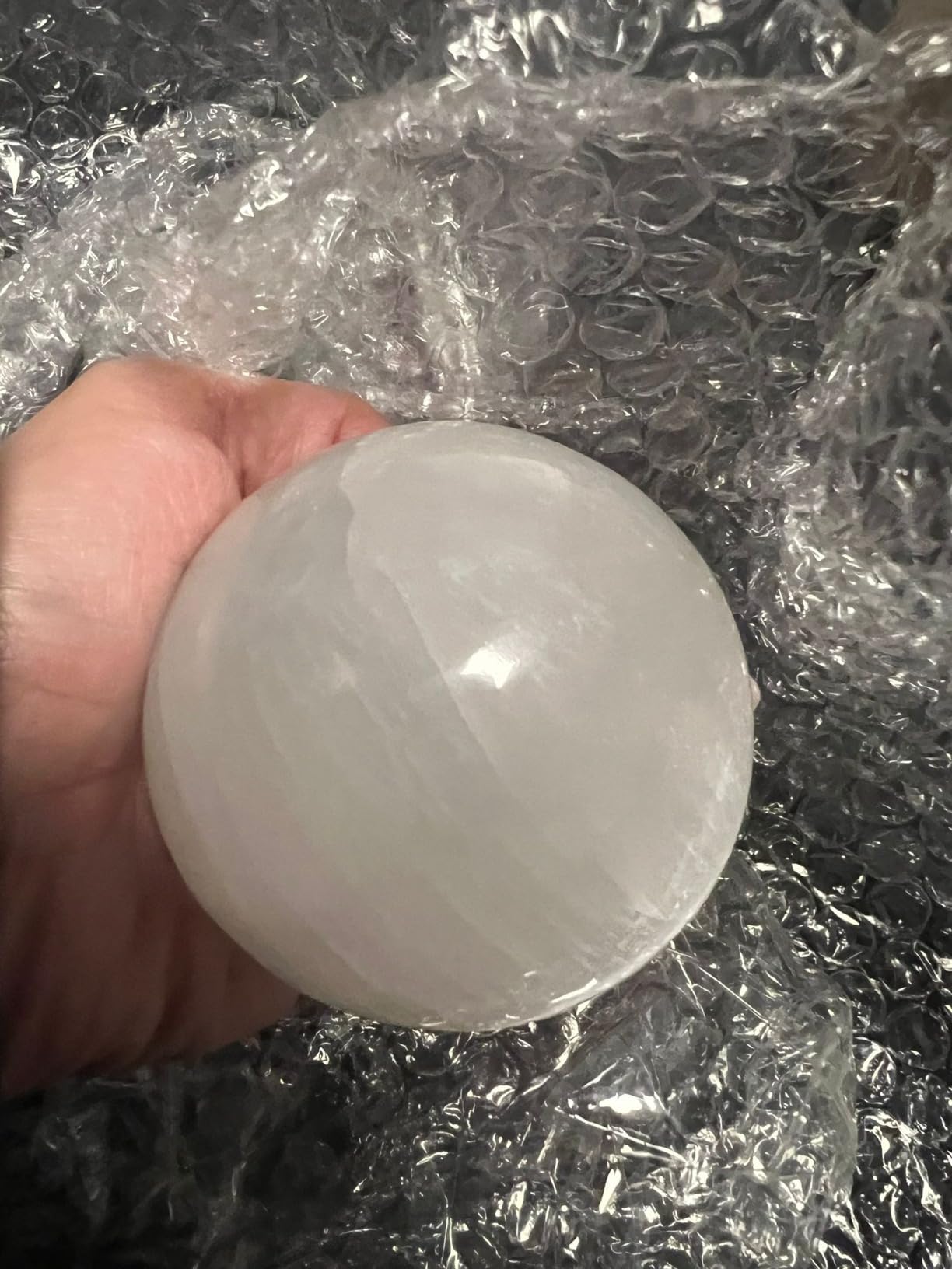 NKlaus Selenit Kugel Heilstein 70 mm poliert 460 g