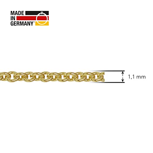 trendor Ankerkette Halskette Silber vergoldet 1,1 mm 38 cm