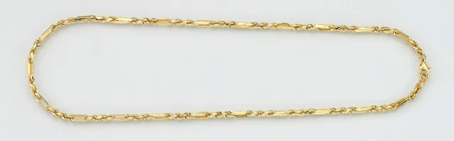 Eugen Rühle Figaroketten Fantasiekette 3,3mm Halskette Gelbgold 45cm