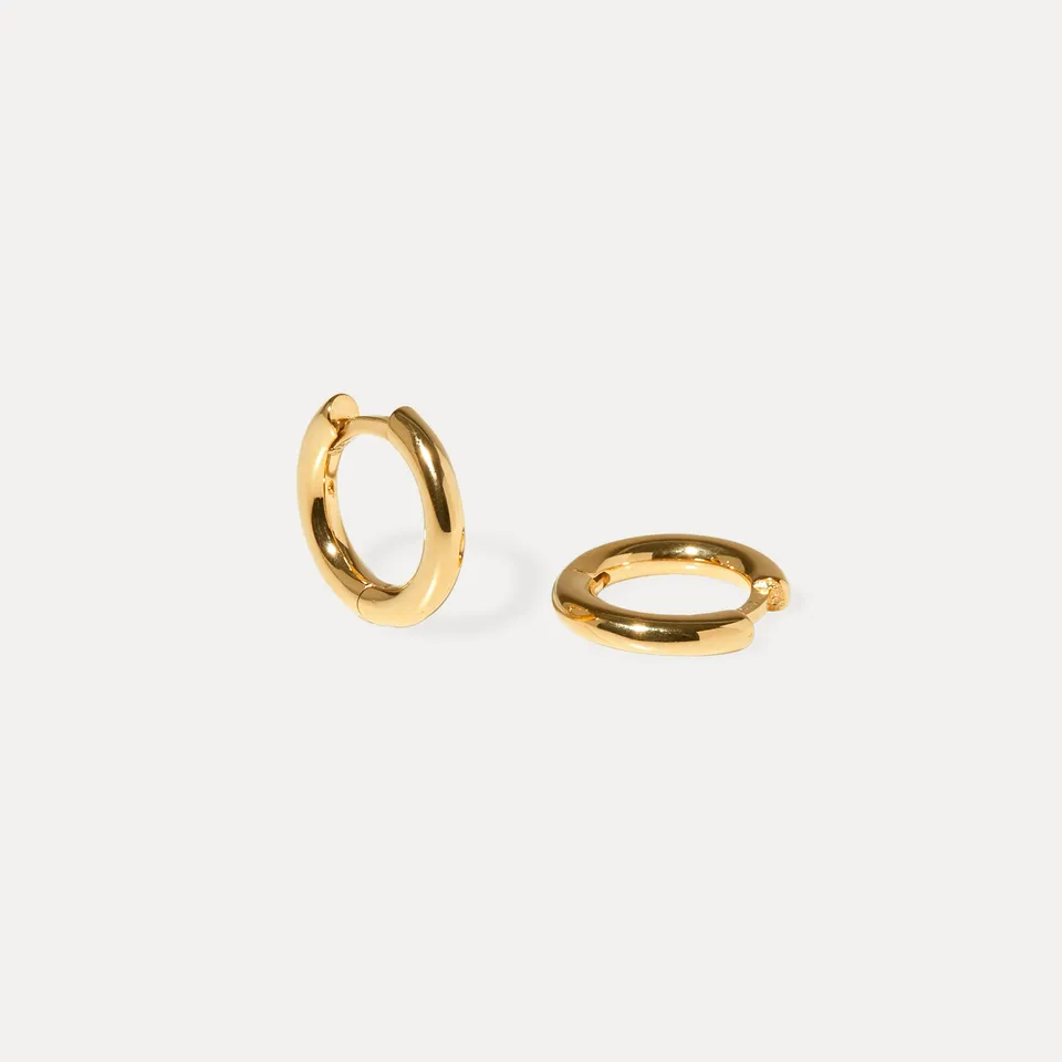 Stilnest Mini Bold Huggies 12,7 mm Gold Vermeil