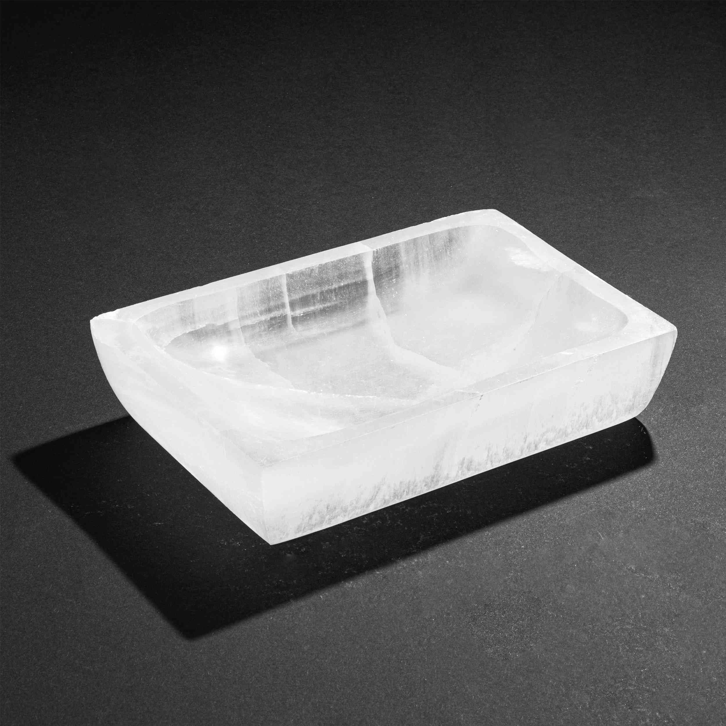 NKlaus Healing Crystals Selenit Schale 15x10 cm rechteckig