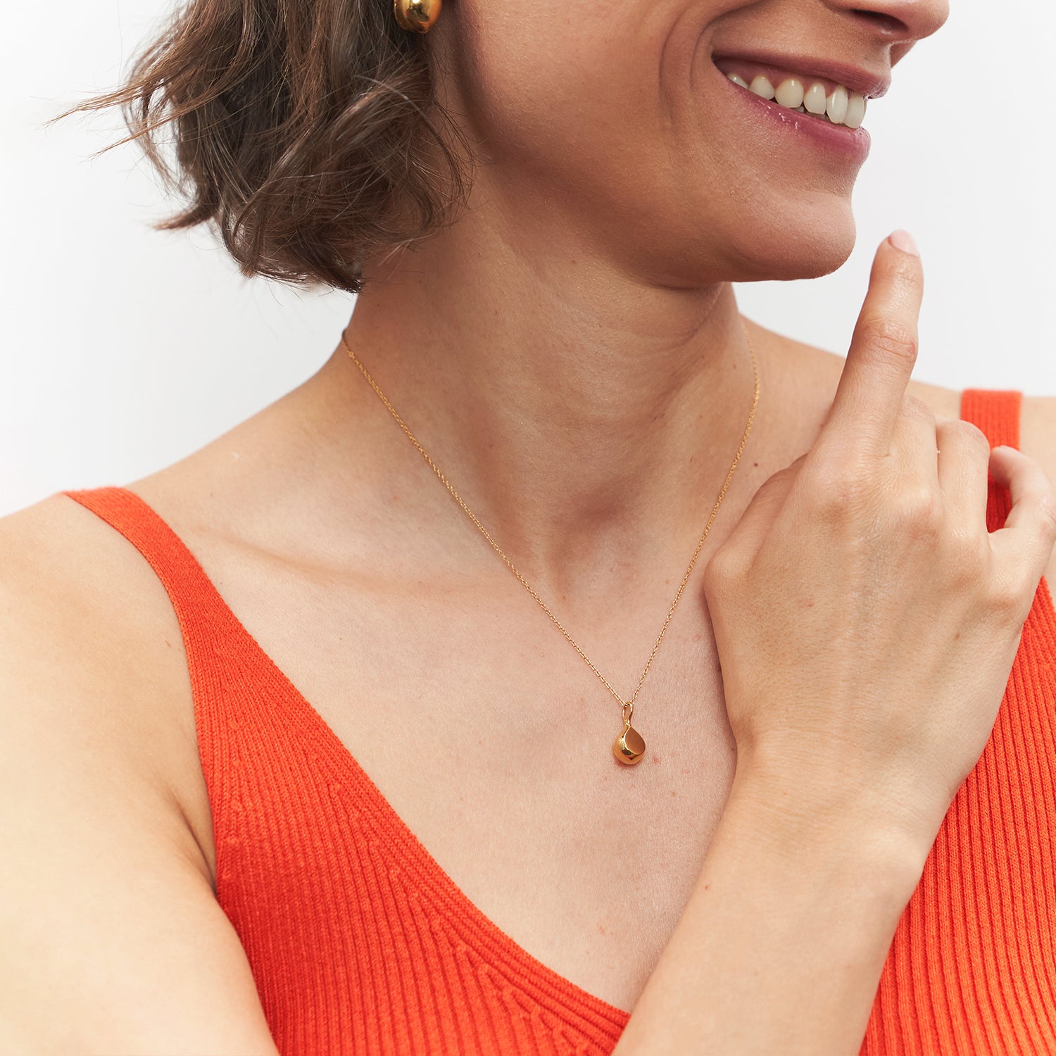 Stilnest Eden Cepa Anhänger Kette Gold Vermeil 24k